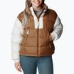 Piumino Columbia Pike Lake II Cropped marrone cammello/gesso da donna