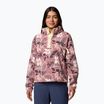 Felpa in pile Columbia Helvetia II Printed Cropped Half Snap donna fico pastello/multi