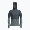 Icebreaker Merino 200 RealFleece Descender Zip Hoodie Uomo abisso/blu cenere/nero