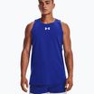 Under Armour Baseline Cotton Tank - maglia da basket da uomo bianca e reale