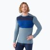 Smartwool Thermal Merino Baselayer Colorblock Crew Boxed Uomo manica lunga termica blu peltro