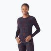 Smartwool Merino 250 Baselayer Crew da donna in scatola purple iris digi plaid thermal longsleeve