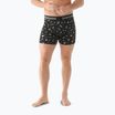 Boxer Smartwool Merino Print da uomo, nero, da campeggio