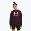 Felpa da allenamento Under Armour da donna Rival Fleece Big Logo marrone scuro/bianco