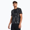 Canotta da corsa maschile Under Armour Laser Wash nero/castlerock/riflettente