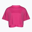 Maglietta da allenamento Under Armour Campus Boxy Crop rosa astro/nero da donna