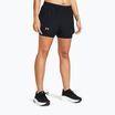Pantaloncini da corsa Under Armour Fly By 2in1 donna nero/nero/riflettente