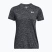 Maglietta da allenamento Under Armour Tech C-Twist nero/bianco da donna