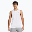 Maglietta da allenamento Under Armour Tech Tank bianca/nera da uomo