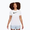 Maglietta da allenamento Nike Dri-Fit bianca/nera da donna