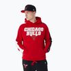 Felpa con cappuccio New Era NBA Large Graphic OS Chicago Bulls rosso da uomo