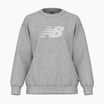 Felpa donna New Balance Sport Fleece Logo Crew grigio atletico