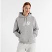 Felpa con cappuccio New Balance donna in pile grigio atletico