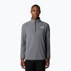 Felpa da uomo The North Face 100 Glacier 1/4 Zip grigio erica medio