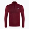 Felpa da corsa Under Armour Seamless Stride 1/4 Zip da uomo rosso racer/riflettente