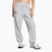 Pantaloni Under Armour da donna Icon Heavyweight Terry Oversized mod grigio erica chiara/verde bosco