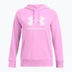 Felpa da donna Under Armour Rival Fleece Big Logo Hoody rosa stellato/bianco