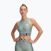 Canotta Under Armour Heat Gear Rib verde silice/verde silice/bianco da donna per allenamento