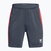 Pantaloncini da calcio Under Armour da bambino Challenger Knit downpour grigio / fuoco / bianco
