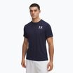 Maglietta da allenamento Under Armour HeatGear Fitted bianca e blu notte da uomo