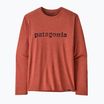 Uomo Patagonia Cap Cool Daily Graphic Shirt '73 text logo / potters red x-dye longsleeve