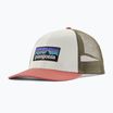 Cappello da baseball Patagonia P-6 Logo LoPro Trucker bianco betulla