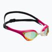 Occhiali da nuoto Arena Cobra Ultra Swipe Mrirror giallo rame/rosa