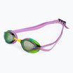 Occhiali da nuoto Arena Python Mirror verde/viola/verde