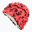 Cuffia da nuoto da donna Fashy Flowers rosso/nero