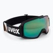 UVEX Xcitd CV occhiali da sci nero opaco/giallo specchiato opalino