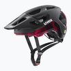 Casco da bici UVEX React MIPS nero/rosso opaco