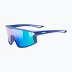 UVEX occhiali da sole per bambini Skyryse Jr blu opaco/verde specchio