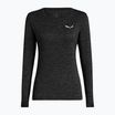 Maglia trekking donna a maniche lunghe Salewa Puez Melange Dry black out melange