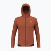 Felpa trekking uomo Salewa Pedroc PL con cappuccio bombay brown