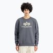 Felpa Alpha Industries Basic grigio-nera da uomo