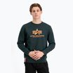 Felpa da uomo Alpha Industries Basic color petrolio scuro
