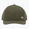 Berretto da baseball Alpha Industries Metal Label da uomo, oliva scura