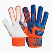 Guanti da portiere per bambini Reusch Attrakt Starter Solid Finger Support Junior arancione/blu shocking