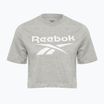 Reebok Identity Big Logo Crop Tee donna grigio medio heather