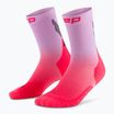 Calze a compressione CEP da uomo Run Edt. Gradient Mid Cut Compression 5.0 rosa/lilla sbiadito