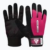 Guanti da allenamento RDX W1F Full Finger rosa