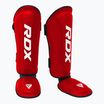 RDX T1 Shin Instep Guards protezioni per tibia e piede rosso/bianco