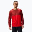 Endura Core Printed Uomo manica lunga da ciclismo rosso fuoco