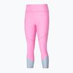 Leggings Mizuno Impulse Core 3/4 lilla in chiffon da donna