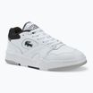 Scarpe Lacoste Lineshot da uomo con colletto a contrasto in pelle bianco/nero