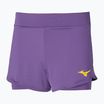 Pantaloncini da tennis da donna Mizuno Flex Short viola patrizio