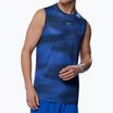 Maglietta da running da uomo Mizuno Core Graphic senza maniche blu reflex