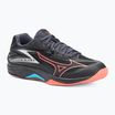 Scarpa da pallavolo Mizuno Thunder Blade Z nero/fiamma neon/blu pavone