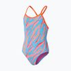 Costume intero Speedo Allover Digital Vback kiki pink/picton blue/siren red per bambini
