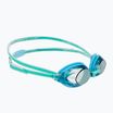Occhialini da nuoto Speedo Vanquisher 3.0 Mirrored da donna bottone celeste/celeste/oro a specchio